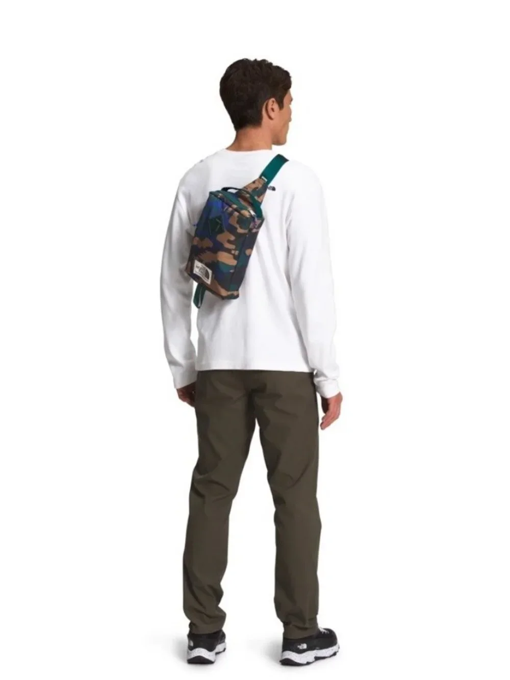 The North Face Camo Berkeley sling crossbody bag Yosemite Bay Dome gorpcore